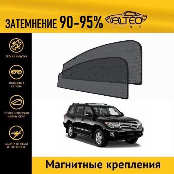 

Каркасные автошторки ALTEO PREMIUM на Toyota Land Cruiser 200 рестайлинг (2012-2015) на передние двери