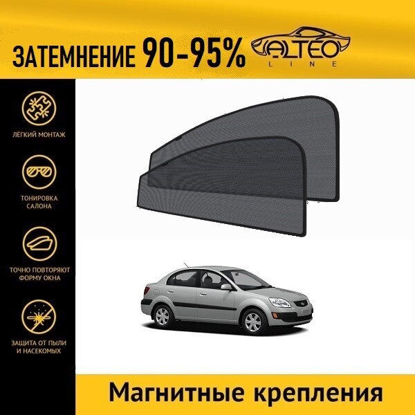 

Каркасные автошторки ALTEO PREMIUM на Kia Rio 2 (2005-2009) седан на передние двери