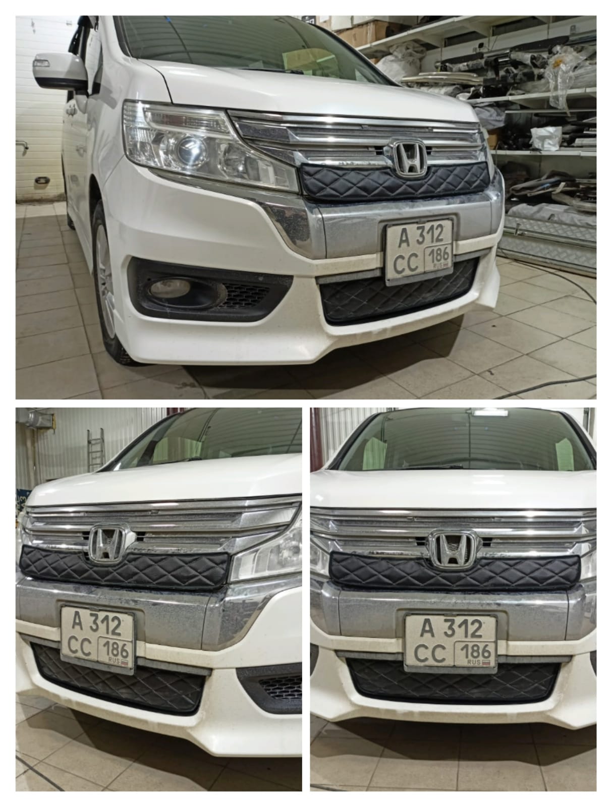 

Утеплитель радиатора для Honda Stepwgn 2012 – 2015 IV Рестайлинг Хонда Степвагон (комплект 2 детали)