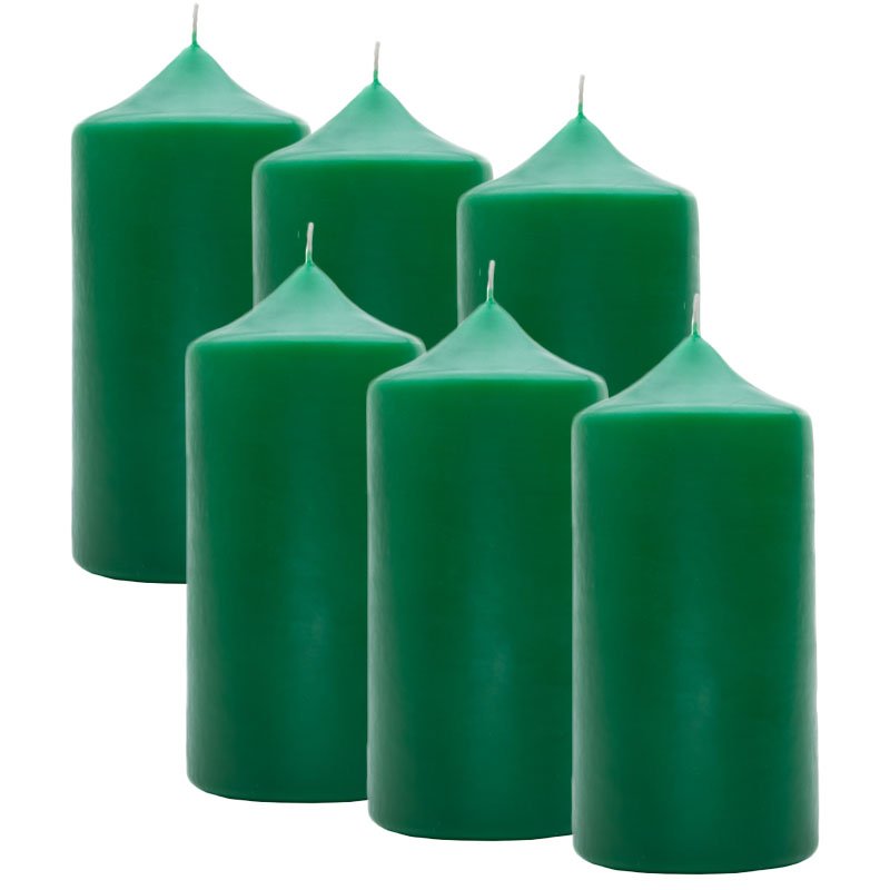 

Свечи столбики парафиновые 6x12 см., набор из 6 штук