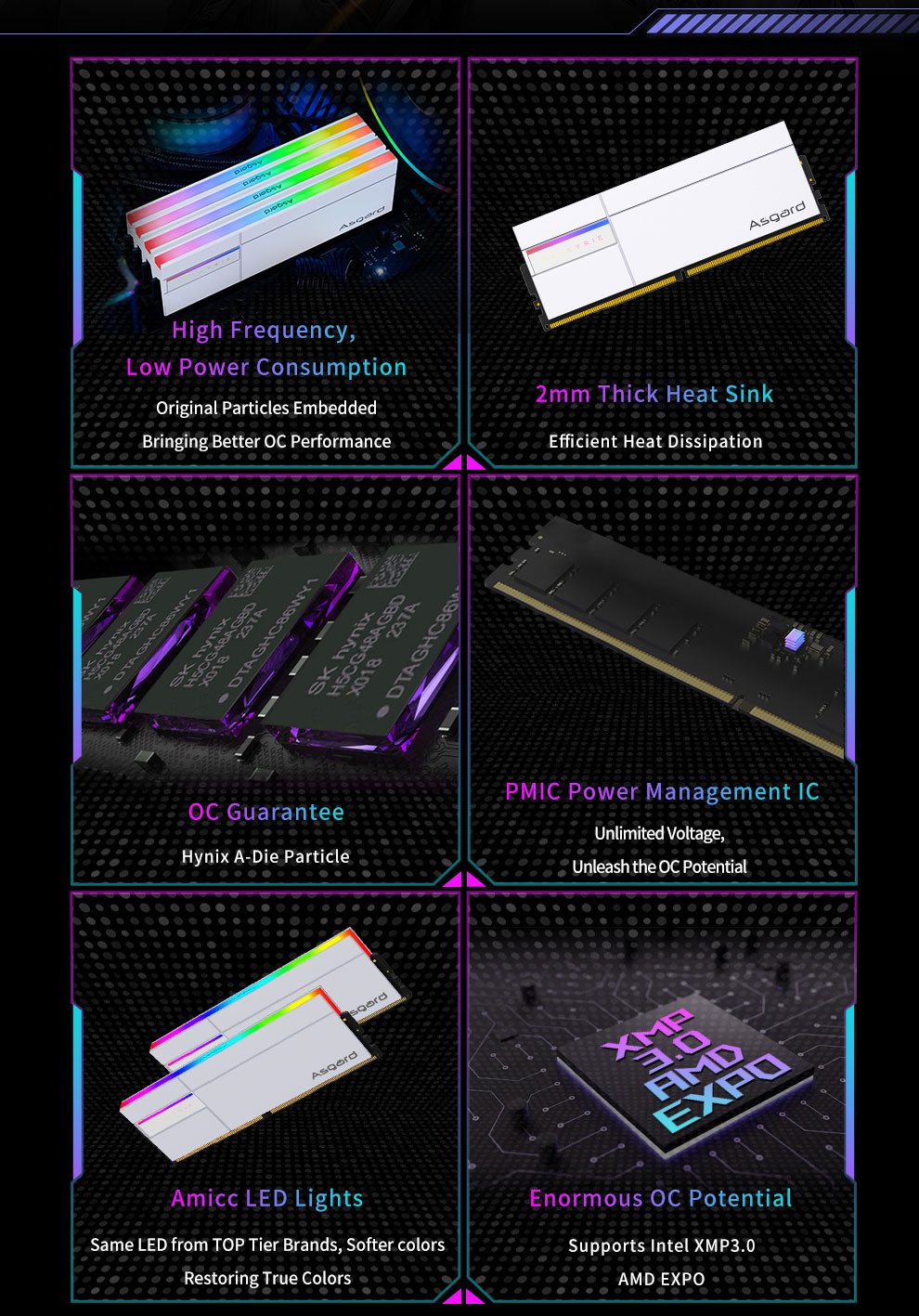 Asgard Valkyrie II Series RGB Память DDR5 RAM PC 16GBX2 32GB 6400