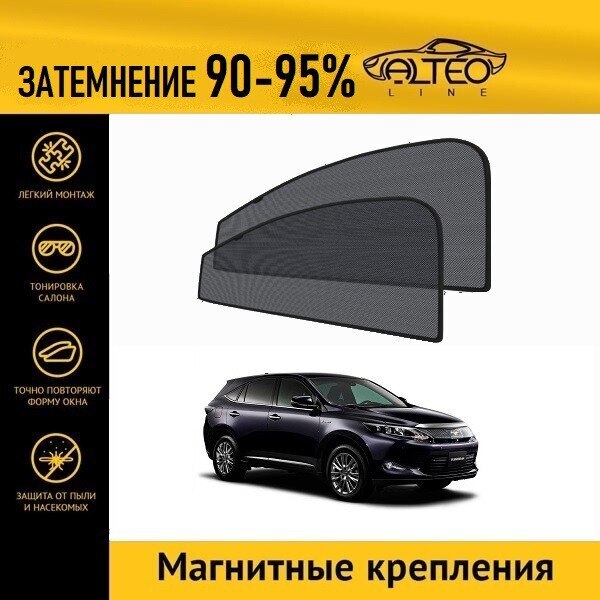 

Каркасные автошторки ALTEO PREMIUM на Toyota Harrier 3 (XU60) (2013-2017) на передние двери