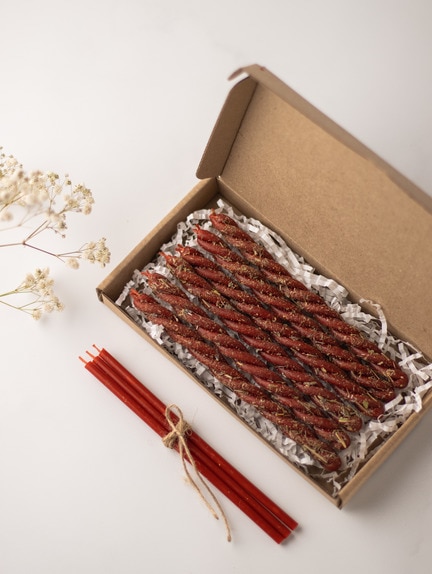 

Свеча скрутка восковая с травами 6 шт. Старорусский Свечной Двор