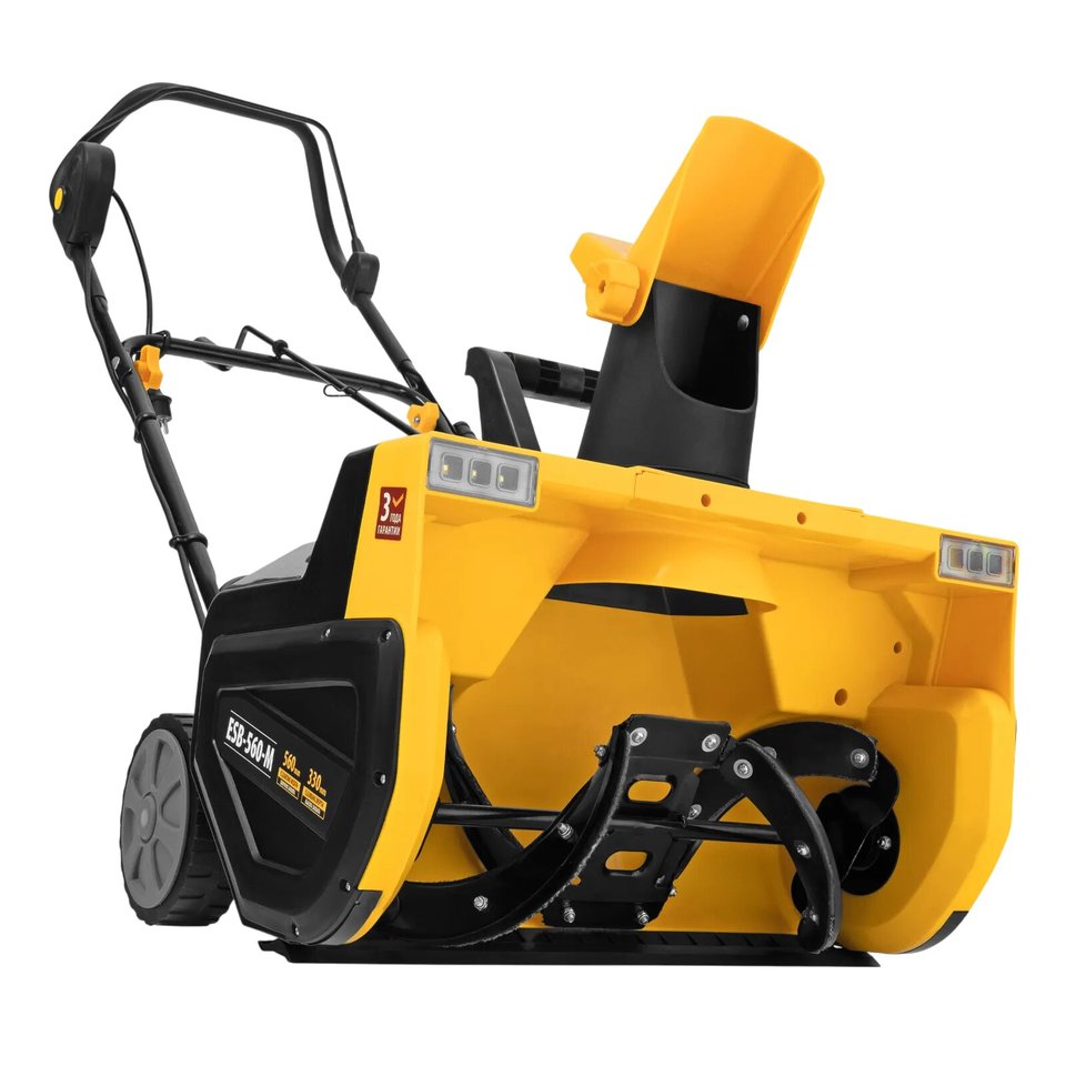 

Снегоуборщик электрический DENZEL ESB-560-M, 2,5 кВт, металлический шнек, LED фара
