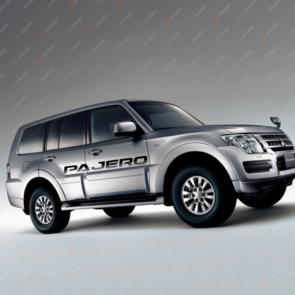 

Наклейки на борт MITSUBISHI PAJERO, виниловая наклейки на борта MITSUBISHI PAJERO, комплект наклеек на борт MMC PAJERO