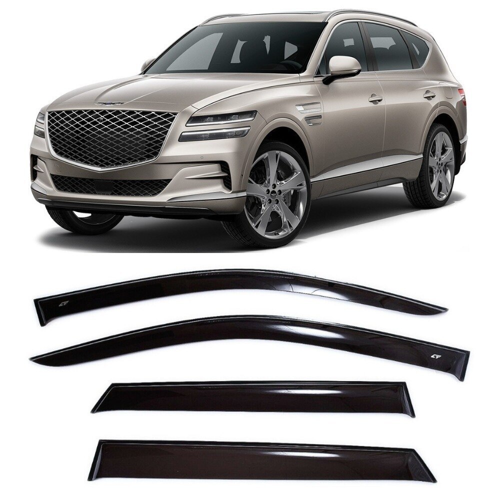 

Дефлекторы окон Cobra Tuning G50122 на авто Genesis GV80 1 I 5d 2020- н.в. 4 шт./комп. ветровики от дождя солнца и ветра