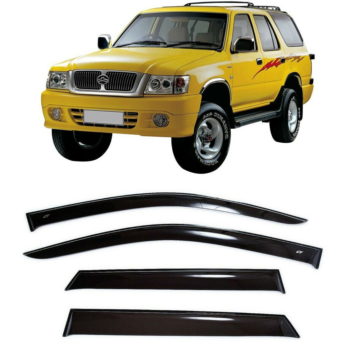 

Дефлекторы окон Cobra Tuning G20501 на авто Грейт Вол Сэйф (G5) 2001-2010 4 шт./комп. ветровики от дождя солнца и ветра