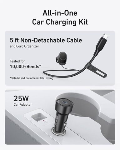 Anker MagSafe Беспроводное Автомобильное Зарядное Устройство MagGo Быстрое 15 Вт 360