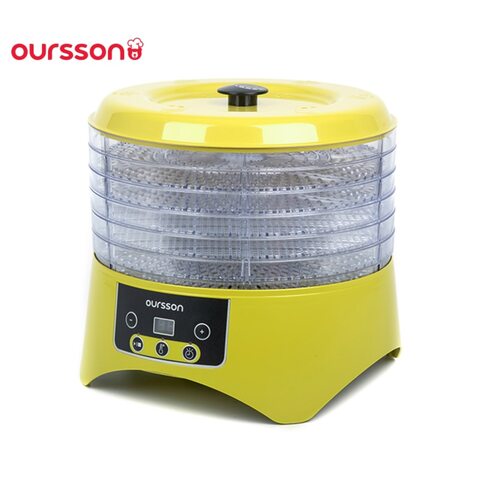 Дегидратор - осушитель Oursson DH2302D/GA Мощность 400Вт, сохранение, дегидрация овощей, фруктов, ягоды, грибы, мясо, птица, рыба. 6 лотков для сушки, регулировка температуры 38/48/58/68°С и время до 12 часов