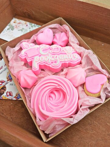 Подарок женщине на День Рождения , мыло ручной работы , набор мыла, праздничное оформление, красивый ароматный сюрприз,  розовый