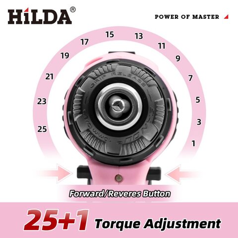 HILDA Перезаряжаемая Бытовая Литиевая Батарея 12V Электрическая Дрель Электрический Отвертка ОптОвая Продажа