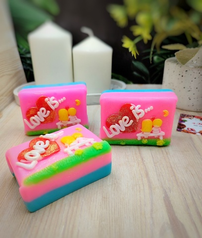 мыло ручной работы Любовь Это , прикольный подарок девушке, подруге , ароматное мыло на праздник