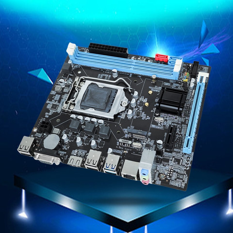 Материнская плата компьютера B75 LGA1155 Socket 16GB Micro-ATX Для настольных компьютеров Материнская плата ввода-вывода PS/2 Клавиатура Мышь Порт PCI Express X16 X1 Слот
