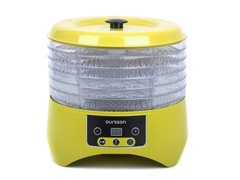 Дегидратор - осушитель Oursson DH2302D/GA Мощность 400Вт, сохранение, дегидрация овощей, фруктов, ягоды, грибы, мясо, птица, рыба. 6 лотков для сушки, регулировка температуры 38/48/58/68°С и время до 12 часов