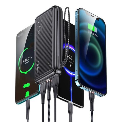 Внешний аккумулятор Повербанк USAMS 20000 mAh USAMS US-CD168 PB60 (2USB/QC/PD/22.5W) Черный