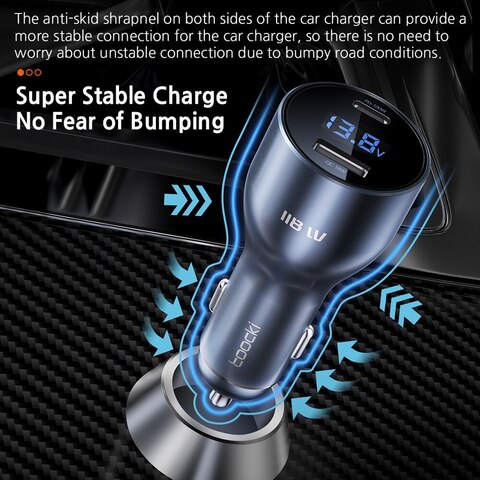 Автомобильное Зарядное Устройство Toocki PD 118 Вт USB C QC 40 PD3.0 Type Быстрая Зарядка Телефона Для IPhone 13 12 11 Xiaomi