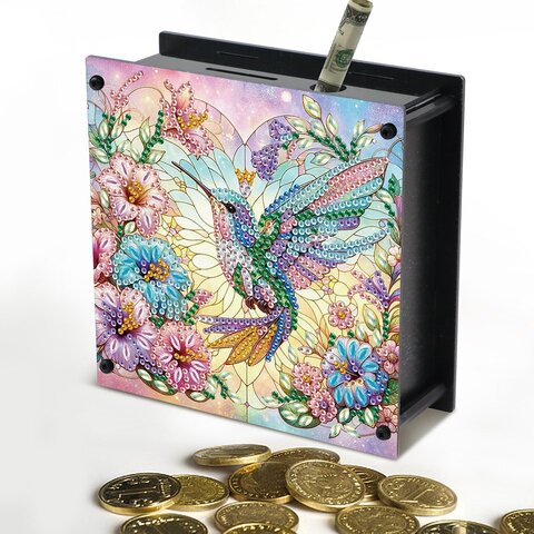 Cat Diamond Painting Money Saving Box Coin Bank Настольные наборы алмазного искусства DIY Коробка для хранения денег Diamond Art Decors для домашнего декора