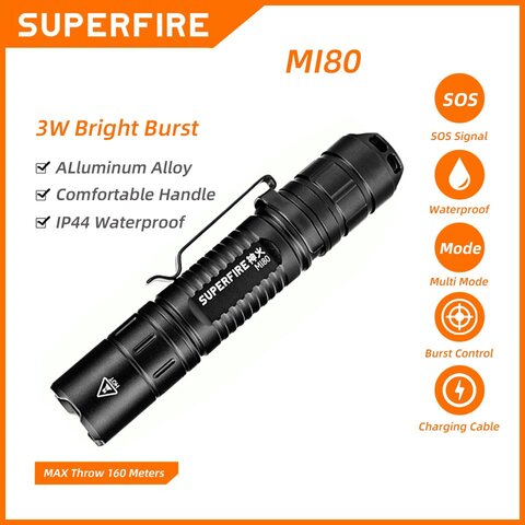 SUPERFIRE MI80 Тактический фонарь
