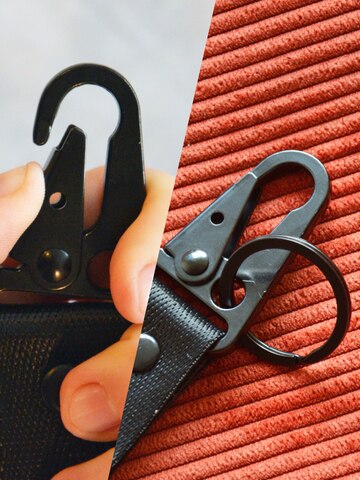 Брелок тканевый для автомобильных ключей с логотипом Honda черный, 16х2,5 см