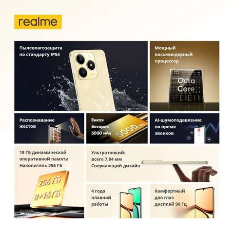 Смартфон Realme C61, 6/128ГБ, 8/128ГБ, 8/256ГБ, Б/у