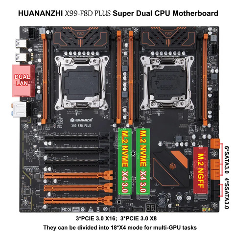 Xeon 2696v4 x 2 x99 f8d plus huananzhi - купить недорого | AliExpress