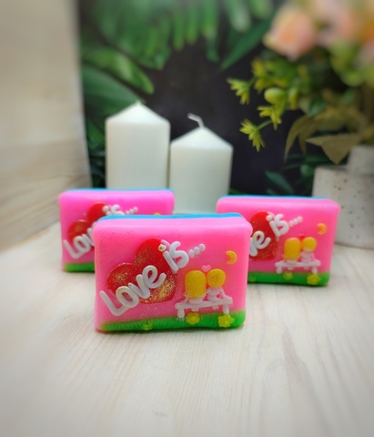 мыло ручной работы Любовь Это , прикольный подарок девушке, подруге , ароматное мыло на праздник
