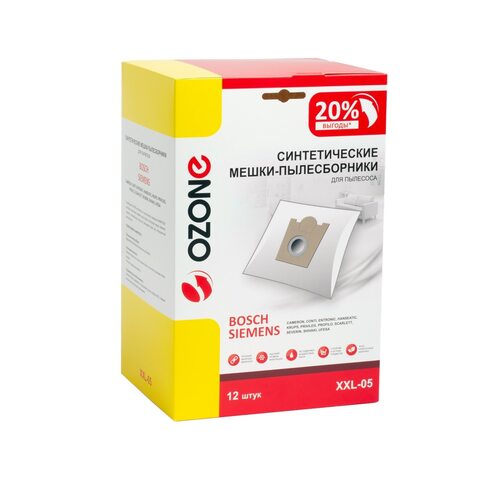 Мешки пылесборники для пылесоса BOSCH, 12 шт., синтетические, OZONE