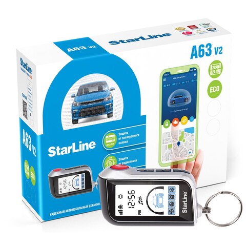 Автосигнализация StarLine A63 v2 2CAN+2LIN ECO