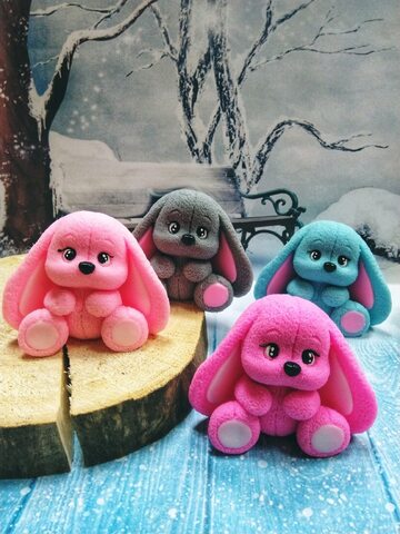 новогодний подарок Мыло ручной работы фигурка зайчика, ароматное украшение для ванной, подарок на новый год 2023