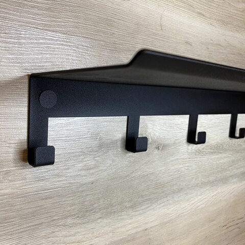 Полка металлическая с крючками для ванны, кухни или прихожей