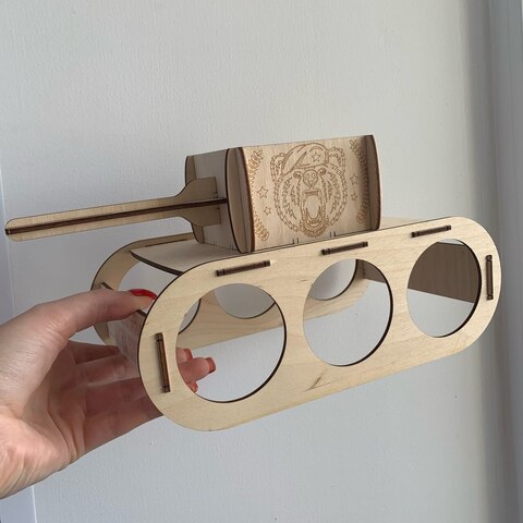 Танк для пива, танк под пиво, подарок мужчине, деревянный танк