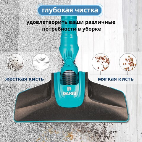 DARIS Ручной пылесос Сильное всасывание Многофункциональная щетка Пылеуловитель Тройной высокоэффективный очиститель для швабры
