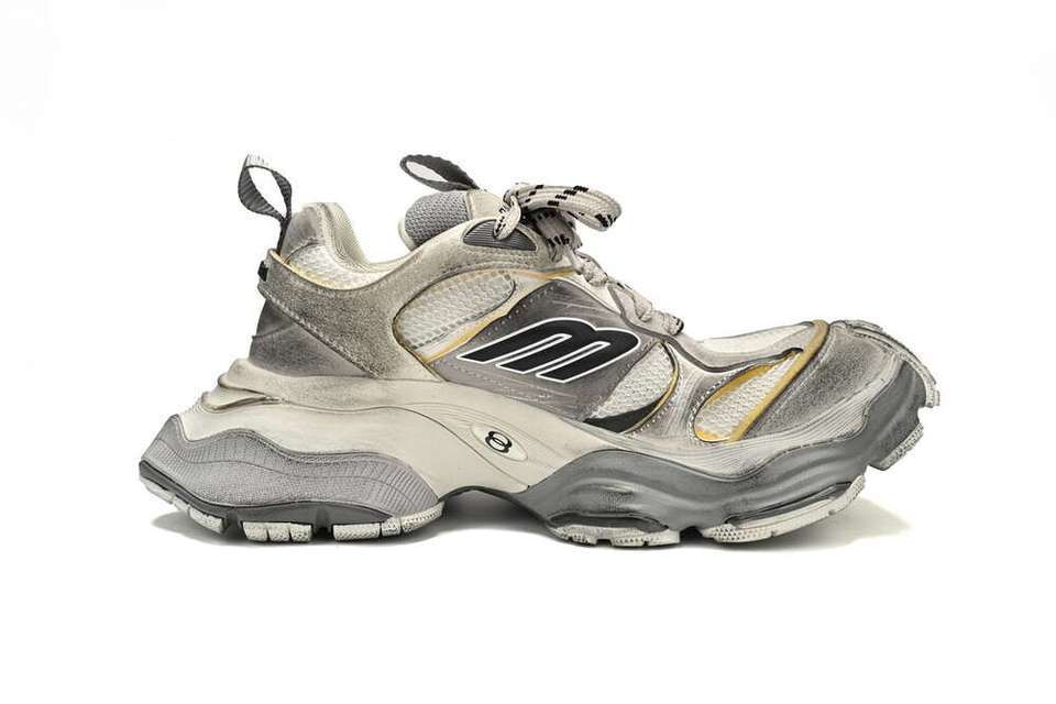 Balenciaga Cargo Sneaker Grey Yellow Sneakers Casual Shoes