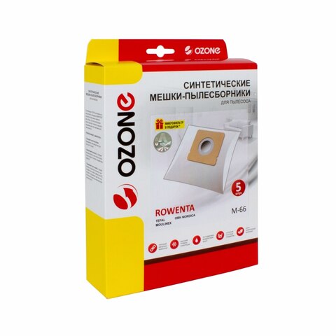 Мешки пылесборники для пылесоса ROWENTA, 5 шт., OZONE