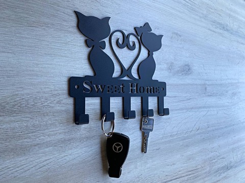 Настенная металлическая ключница, вешалка для кухни, ванны, держатель
