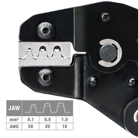 IWISS SN-025 F инструмент для обжима Dupont AWG 28-18