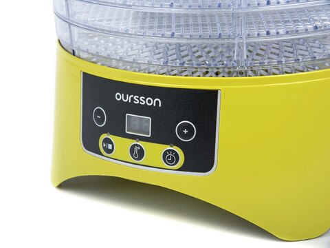 Дегидратор - осушитель Oursson DH2302D/GA Мощность 400Вт, сохранение, дегидрация овощей, фруктов, ягоды, грибы, мясо, птица, рыба. 6 лотков для сушки, регулировка температуры 38/48/58/68°С и время до 12 часов