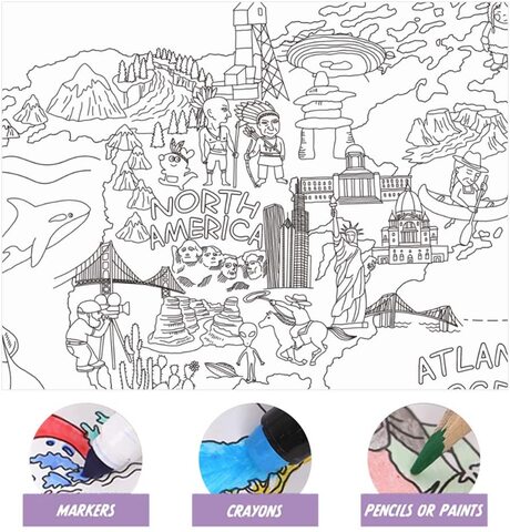 Огромная Раскраска-лист 0,8х1,15м "Наш мир"