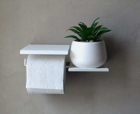 держатель туалетной бумаги с полочкой для телефона и освежителя воздуха, полка для ванны