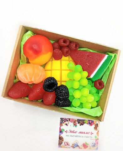 мыло ручной работы/ Фрукты/ подарок на новый год, новогоднее ароматное фруктовое мыло женщин