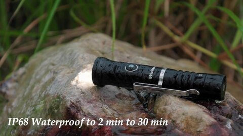 Wurkkos HD11 Аккумуляторная лампа 1800LM EDC Белый и красный свет 90°° Вращающаяся 18650 IPX-8 водонепроницаемая фонарик для кемпинга и рыбалки