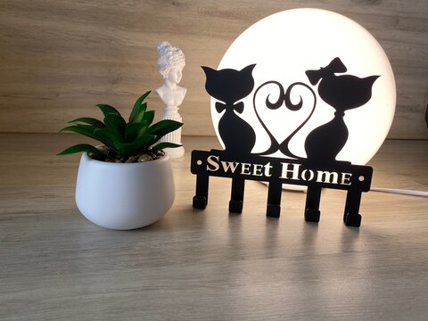 Настенная металлическая ключница, вешалка для кухни, ванны, держатель