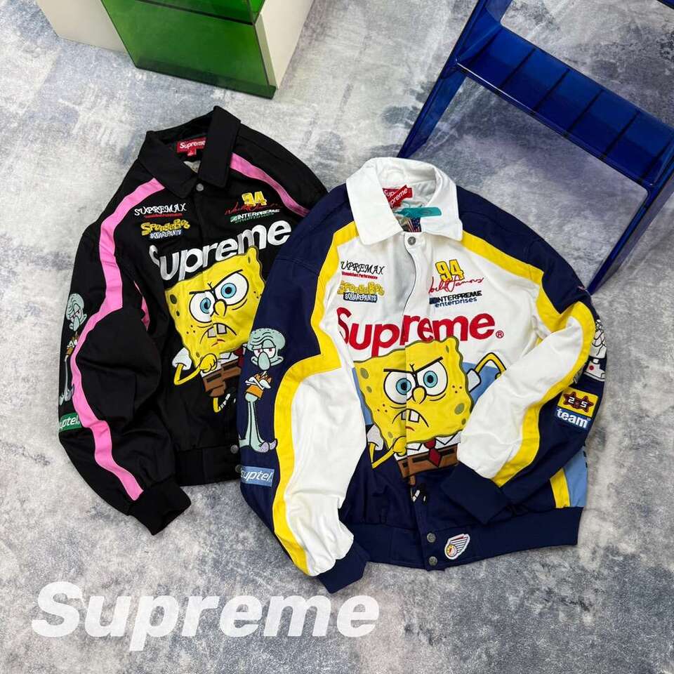 Куртка в стиле Supreme x SPONGEBOB SQUAREPANTS SPONGEBOB