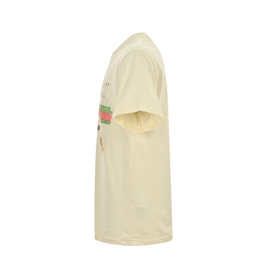 Gucci 24SS Peter Rabbit с принтом и короткими рукавами унисекс