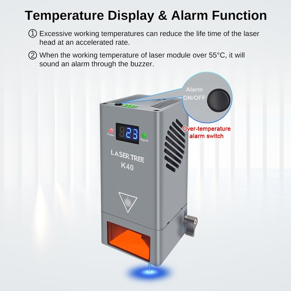 Лазерный модуль LASER TREE K40 оптическая мощность 40 Вт 450 нм