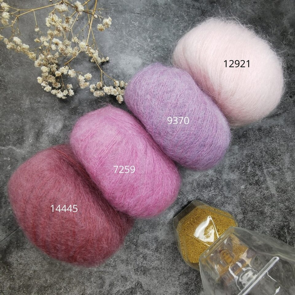 ryo.。oO さま専用●PETAL mohair mix knit Пряжа Lana Gatto Silk Mohair 7258 светло-лиловый – купить по