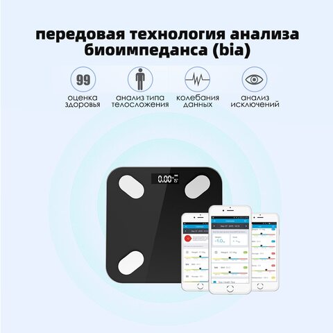 Умные весы для ванной комнаты с Bluetooth для измерения веса тела Цифровая шкала жира, автоматический мониторинг веса тела, жира