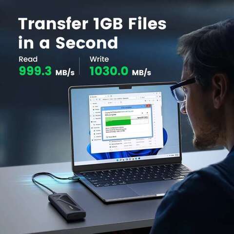 UGREEN M.2 NVMe SSD Корпус адаптер 10 Гбит / с USB C 3.2 Gen2 Бесплатный внешний шкаф Читатель карт поддерживает клавиши M и B & M