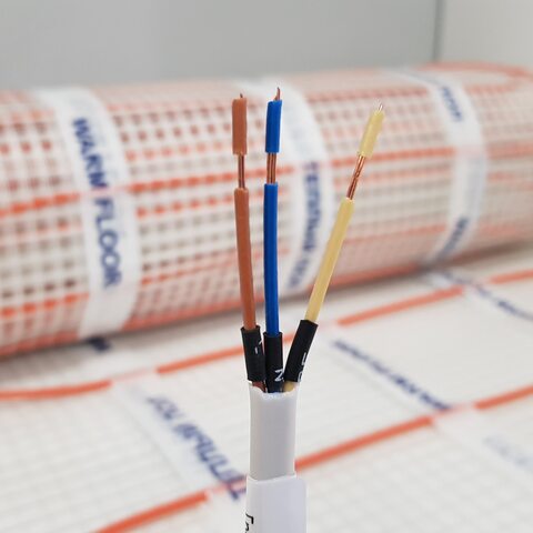 Теплое электрическое напольное покрытие с термостатом, нагревательный кабель для плитки нагревательный кабель для подогрева пола