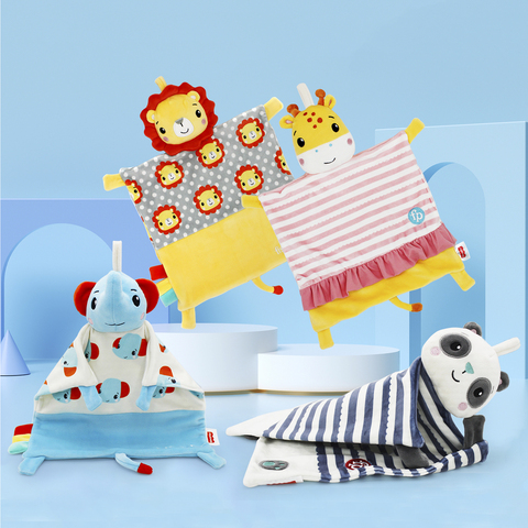 Комфортер плюшевый Fisher-Price - Панда, Жирафик,Львенок,Слоненок